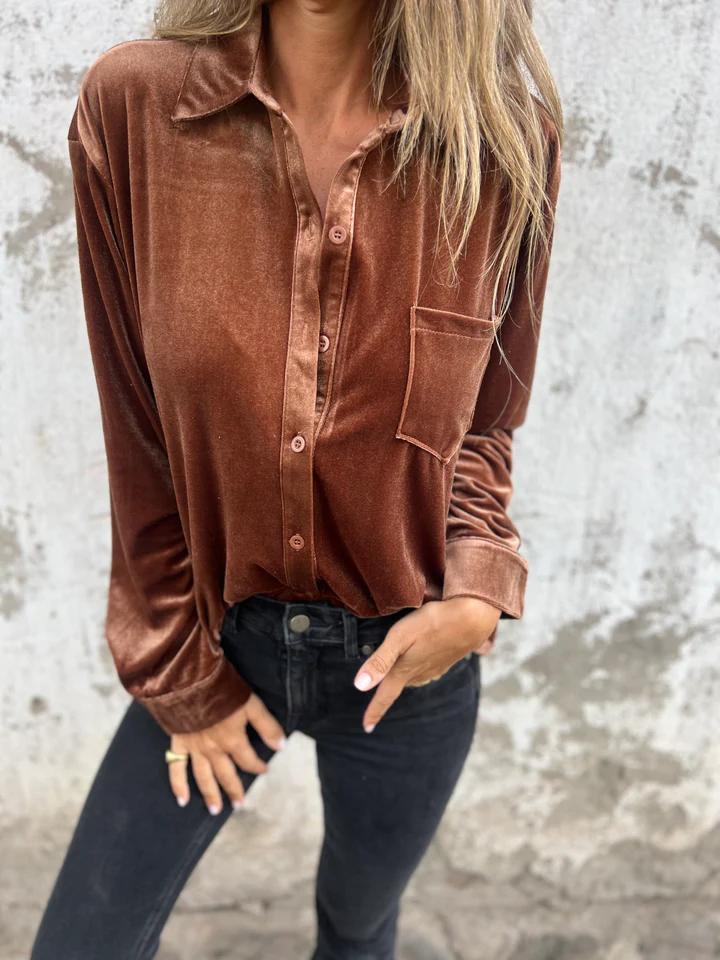 Kaya – Elegant Velvet Blouse