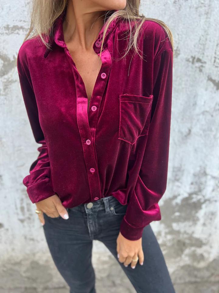 Kaya – Elegant Velvet Blouse