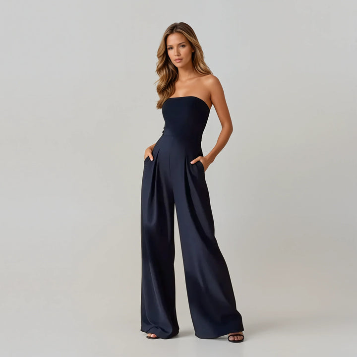 Malene – Strapless Wide-Leg Jumpsuit
