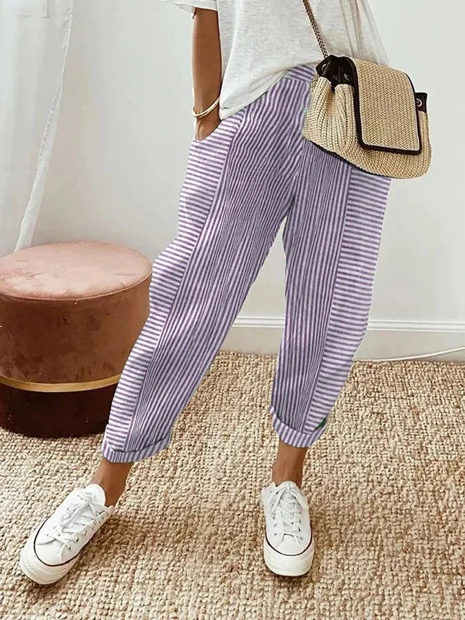 Pamela – Relaxed Striped Trousers