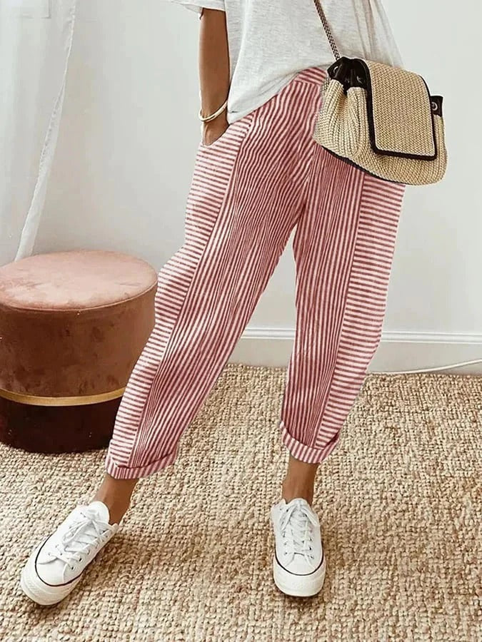 Pamela – Relaxed Striped Trousers