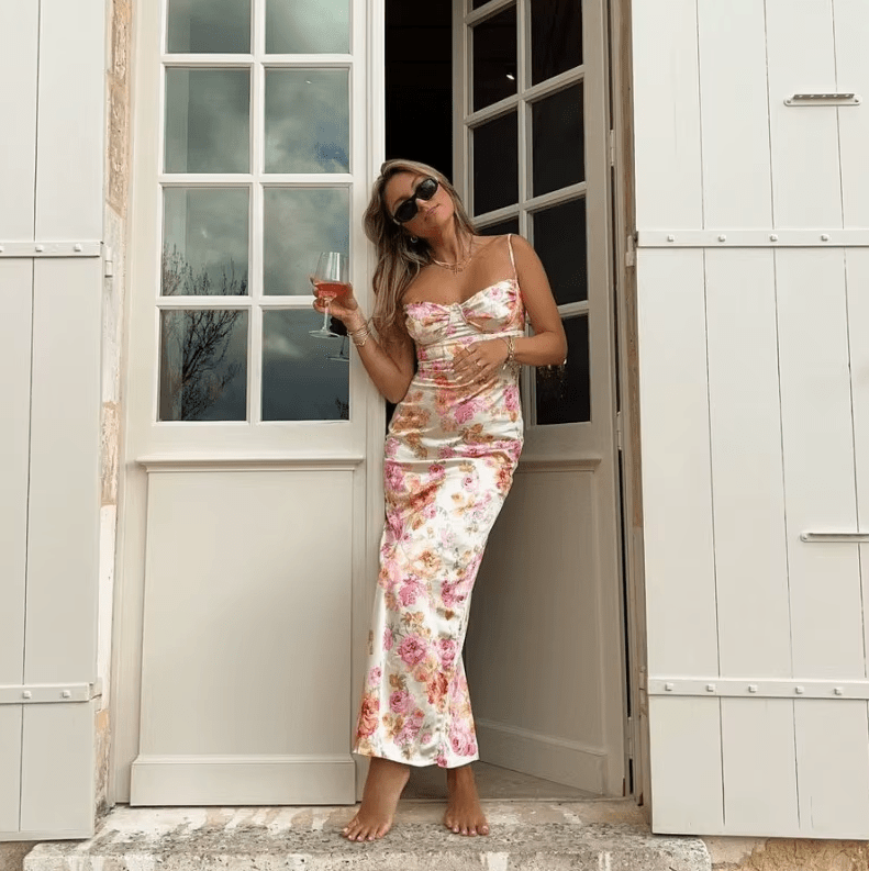 Beau - Summer Maxi Dress With Floral Pattern
