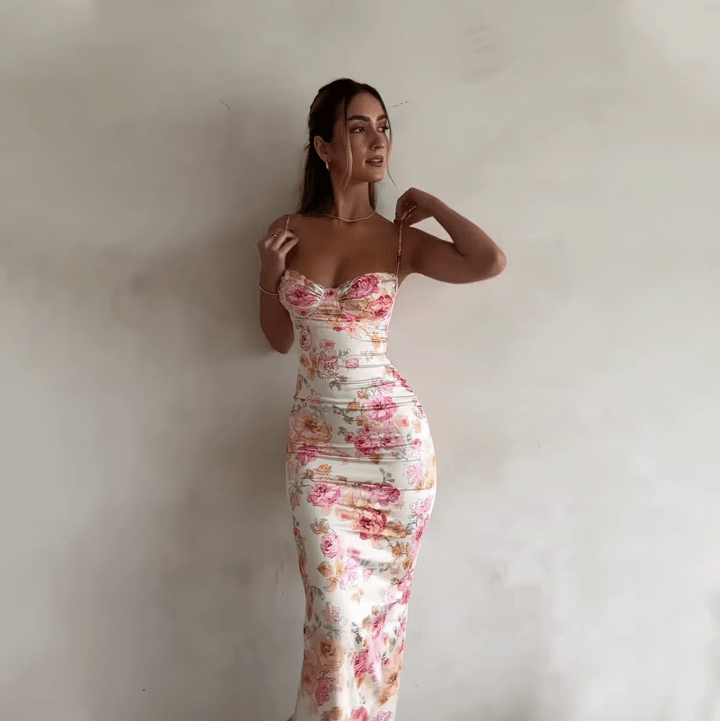 Beau - Summer Maxi Dress With Floral Pattern