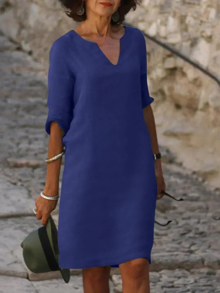 Maria - Elegant Dress With V-Neckline