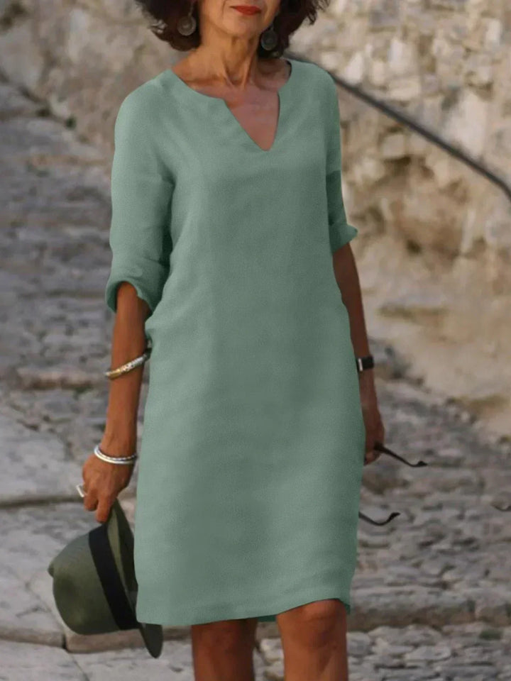 Maria - Elegant Dress With V-Neckline