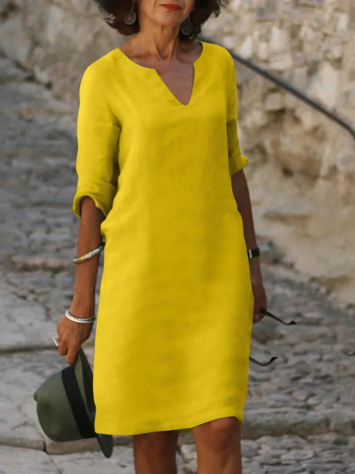 Maria - Elegant Dress With V-Neckline