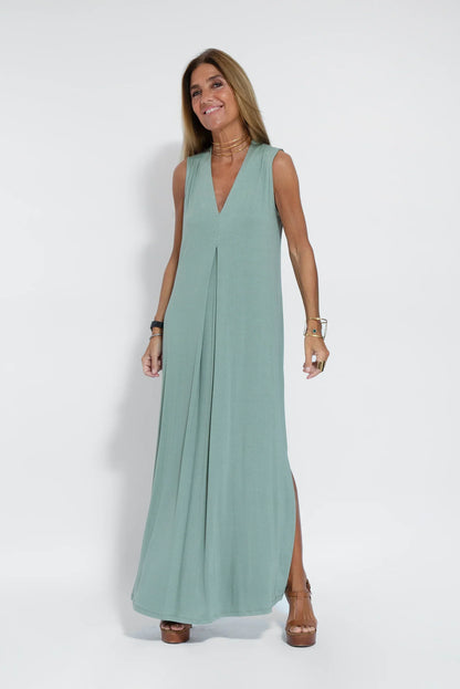 Carmela - Elegant Long Dress With Cardigan