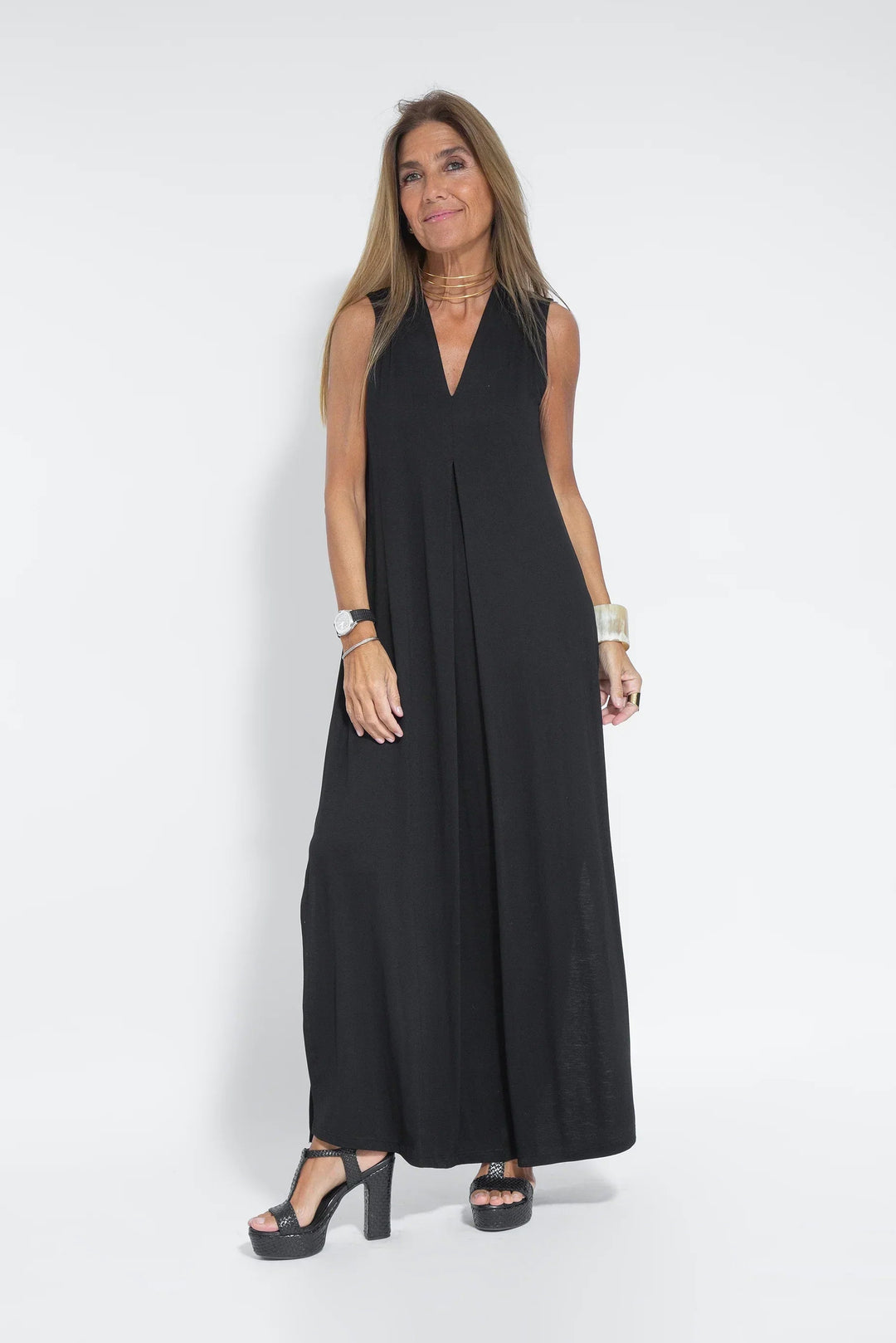 Carmela - Elegant Long Dress With Cardigan