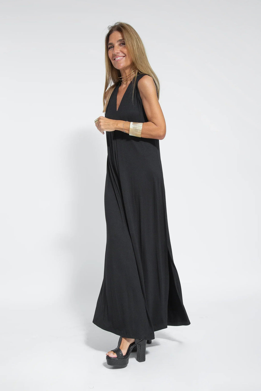 Carmela - Elegant Long Dress With Cardigan