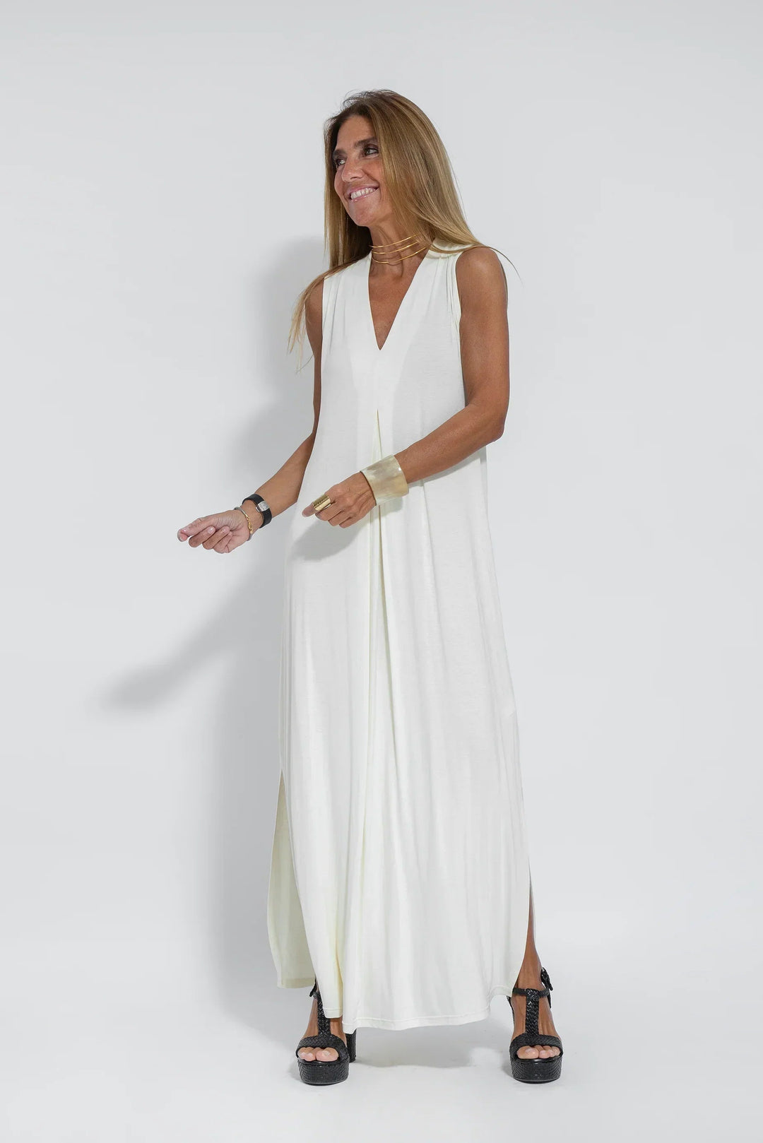 Carmela - Elegant Long Dress With Cardigan