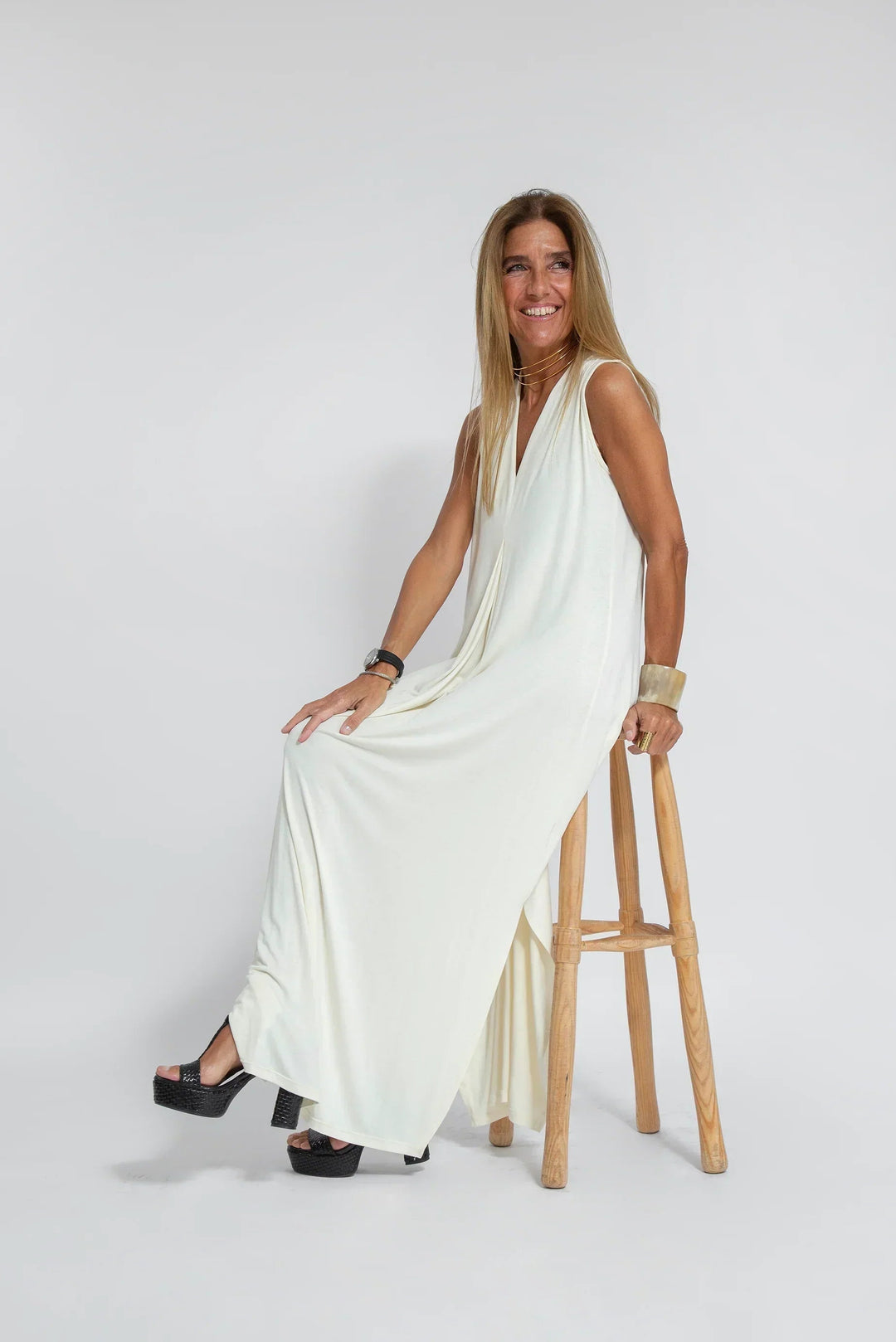 Carmela - Elegant Long Dress With Cardigan