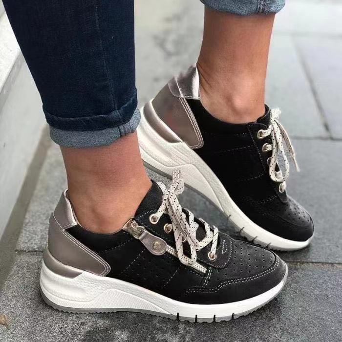 Elaria – Lace-Up Platform Trainers