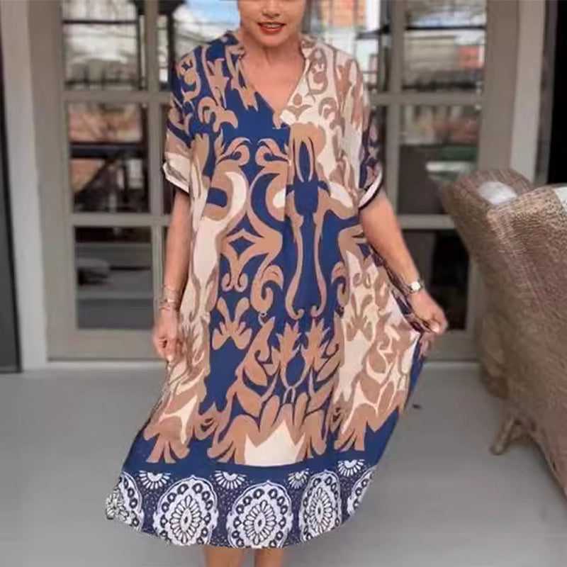 Alessia - Midi Dress With V-Neckline